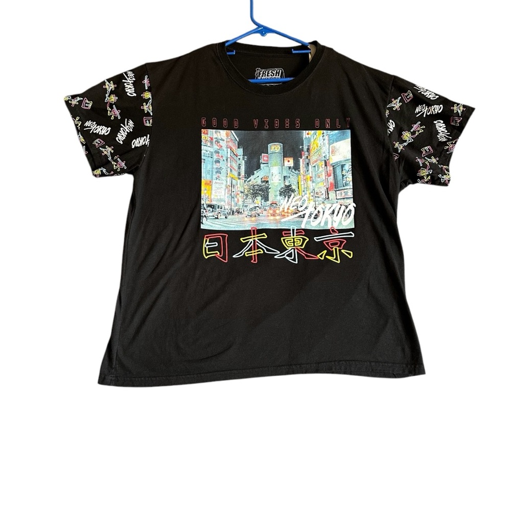 FRESH LAUNDRY MENS GOOD VIBES ONLY NEO TOKIO T- SHIRT SZXL